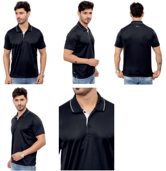 Monte Carlo Dryfit Tshirt With Placket & Tippig