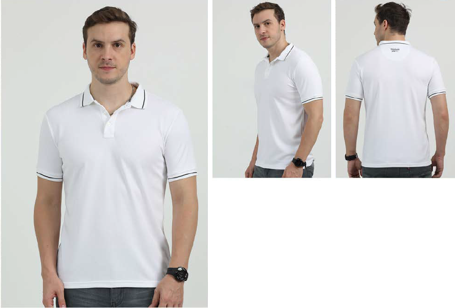 Reebok T-Shirt Polo Polyester Waffle