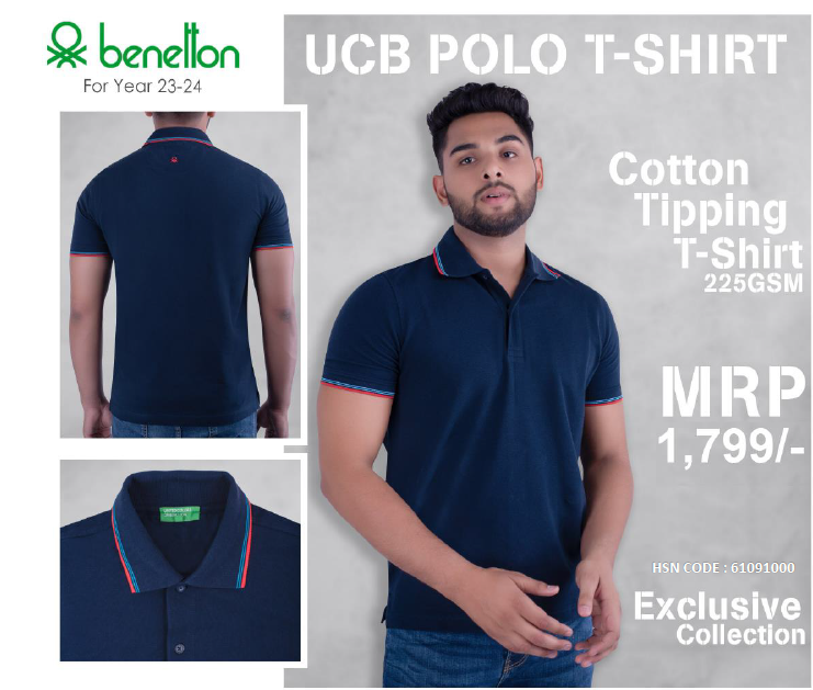 UCB Polo Cotton Tipping T-Shirt
