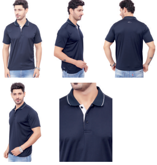 Monte Carlo Dryfit Tshirt With Placket & Tippig