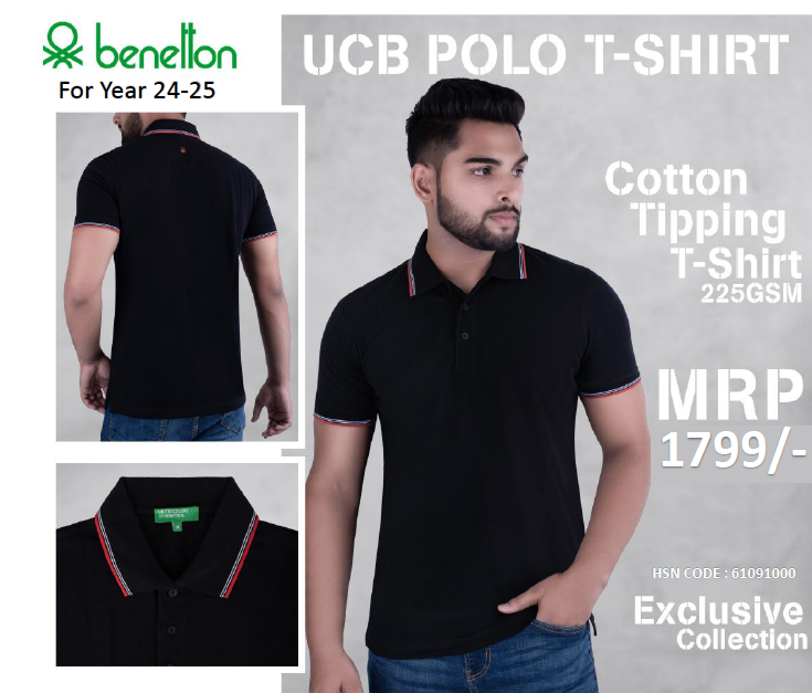 UCB Polo Cotton Tipping T-Shirt