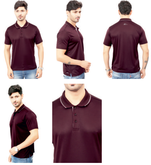 Monte Carlo Dryfit Tshirt With Placket & Tippig