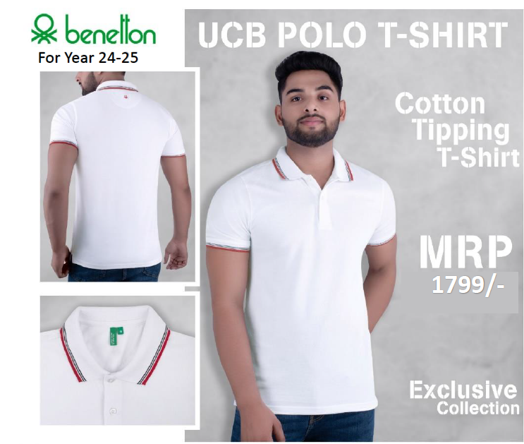 UCB Polo Cotton Tipping T-Shirt