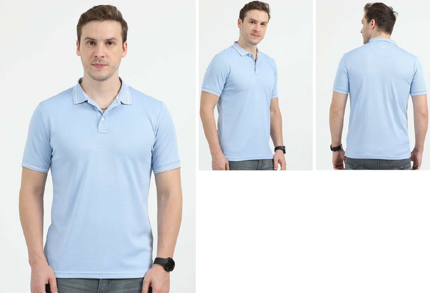 Reebok T-Shirt Polo Polyester Waffle