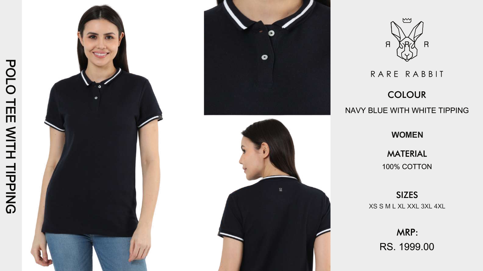 RARE RABBIT Polo Tee With Tipping